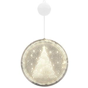 Tutumi LED světelná ozdoba na okno CHRISTMAS TREE II kruhová bílá obraz