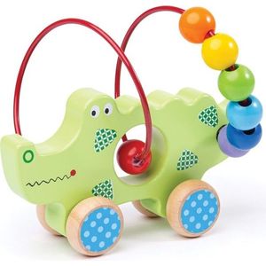 Bigjigs Toys Motorický labyrint na kolečkách CROCODILE zelený obraz