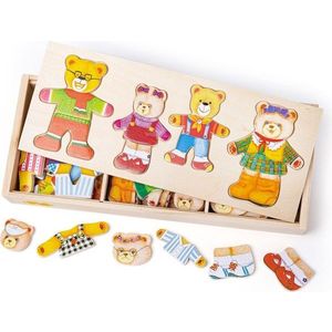 Bigjigs Toys Oblékací puzzle BEAR FAMILY vícebarevné obraz
