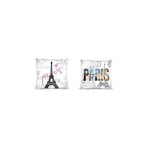 Faro Oboustranný povlak na polštář City Paris 002 40x40 cm černobílý obraz