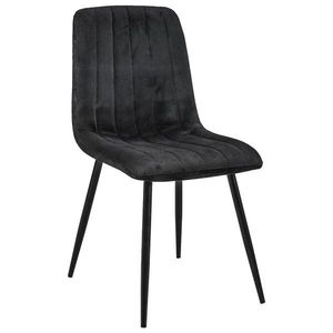Ak furniture Prošívaná čalouněná sametová židle Demia černá obraz