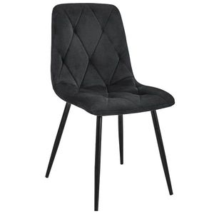 Ak furniture Prošívaná čalouněná židle Artis černá obraz