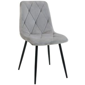 Ak furniture Prošívaná čalouněná židle Artis šedá obraz
