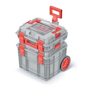 Prosperplast Sada kufrů na nářadí 2 ks CEBLOCCK PRO/ALLU LOG 45 x 38 x 54, 5 cm šedo-červená obraz