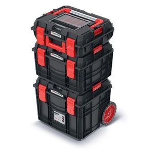 Prosperplast Sada kufrů na nářadí 3 ks CEBLOCCK ALLU LOG 45 x 38 x 84, 5 cm černo-červená obraz