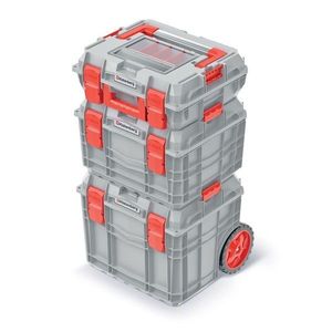Prosperplast Sada kufrů na nářadí 3 ks CEBLOCCK ALLU LOG 45 x 38 x 84, 5 cm šedo-červená obraz
