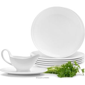 Konsimo Salátový jídelní set RESEDA 8 ks bílý obraz