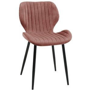 Ak furniture Sametová čalouněná prošívaná židle Apas pudrově růžová obraz
