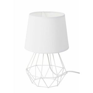 DekorStyle Stolní lampa DIAMENT 2v1 bílá obraz