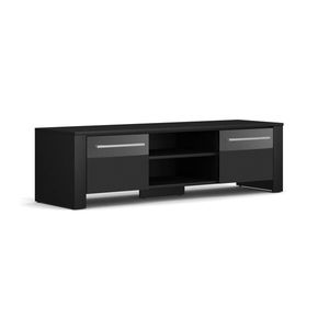 Vivaldi TV stolek Manhattan 140 cm matná černá/lesklá černá obraz