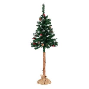 MULTISTORE Umělý vánoční stromek s kmenem a ozdobami Leslie 160 cm borovice obraz