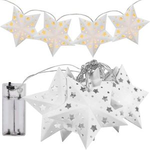 Tutumi Vánoční LED světelný řetěz STARLIT s papírovými hvězdami obraz