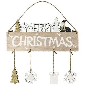 Tutumi Vánoční závěsná ozdoba MERRY CHRISTMAS 20 cm dřevěná obraz