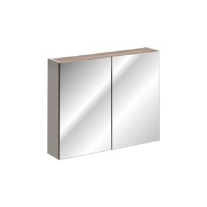 Comad Závěsná koupelnová skříňka se zrcadlem Santa Fe 84-80-A-2D taupe obraz