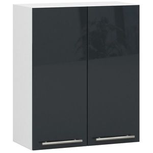 Ak furniture Závěsná kuchyňská skříňka Olivie W 60 cm grafit/bílá obraz