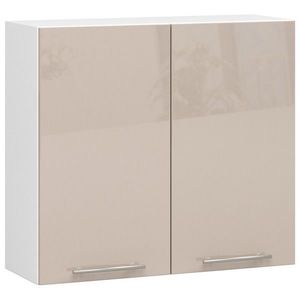 Ak furniture Závěsná kuchyňská skříňka Olivie W 80 cm bílá/cappuccino obraz
