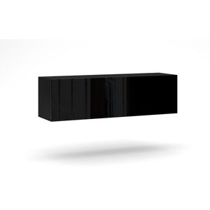 Vivaldi Závěsný TV stolek Vivo 140 cm černý mat/černý lesk obraz