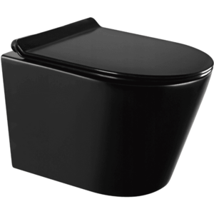 Závěsný WC set MEXEN RICO 36, 5 cm s prkénkem černý obraz