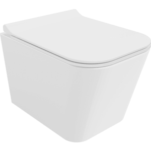 Závěsný WC set MEXEN TEO 34, 5 cm s prkénkem slow SLIM bílý lesk obraz