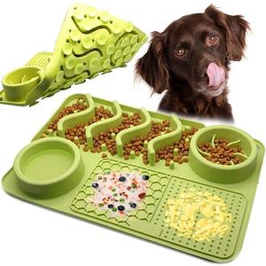 Tutumi Zpomalovací podložka na jídlo pro psy Jilda zelená obraz