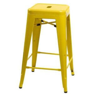 ArtD Barová židle PARIS 66 cm inspirovaná Tolix | žlutá obraz