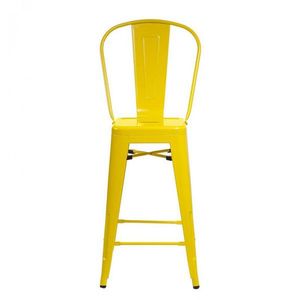 ArtD Barová židle Paris Back inspirovaná Tolix | žlutá obraz