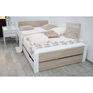 Elvisia Manželská postel LEA s roštem | 140 x 200 cm Barva: dub sonoma obraz