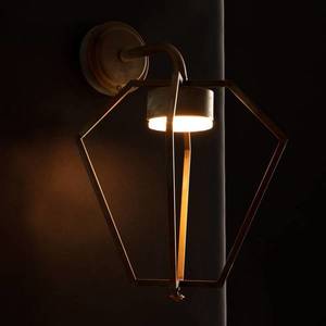 Moretti Luce LED venkovní nástěnné světlo Gemstone, mosaz/opál obraz