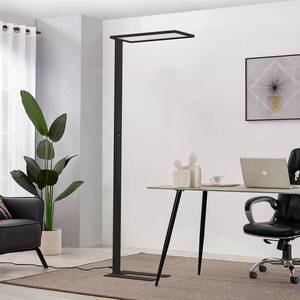 PRIOS Kancelářská stojací lampa Prios Taronis LED, stmívač, černá obraz