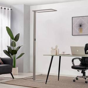 PRIOS Kancelářská stojací lampa Prios Taronis LED, stmívač, stříbrná obraz