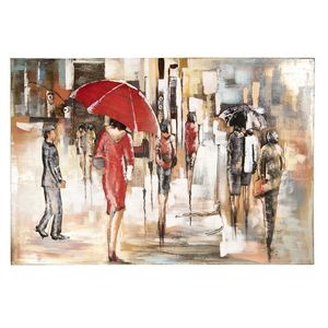 Nástěnný dekorativní obraz Lidé v dešti - 120*5*80 cm 5WA0163 obraz
