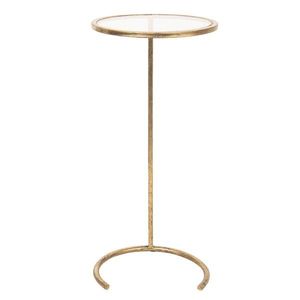 Zlatý kovový odkládací stolek - Ø 30*66 cm 50363 obraz