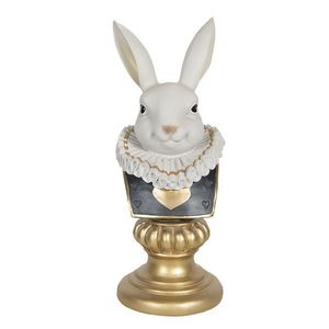 Busta králíka s límcem na zlatém podstavci - 12*11*29 cm 6PR3166 obraz