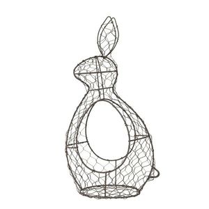 Hnědý drátěný dekorační košík králík Bunny - 18*18*37 cm 6Y4662 obraz