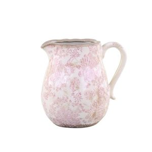 Keramický dekorační džbán s růžovými květy Melun - 20*16*20cm 65060907 obraz