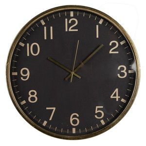 Černozlaté antik nástěnné hodiny - Ø 50*5 cm / 1*AA 6KL0780 obraz