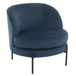 Modré sametové kulaté křeslo Lounge chair Jammy Blue - 71*67*66cm 15409 obraz