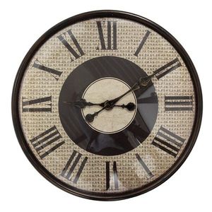 Béžovohnědé nástěnné hodiny - Ø 50*6 cm / 1*AA 6KL0814 obraz