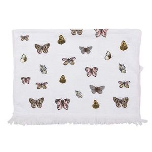 Bílý froté kuchyňský ručník s motýlky Butterfly Paradise - 40*66 cm CTBPD obraz