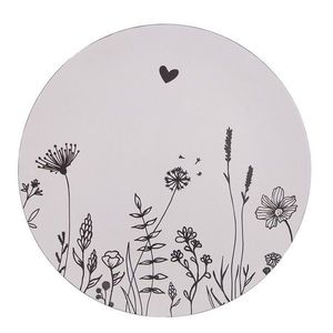 Béžový servírovací talíř s lučními květy Flora And Fauna - Ø 33*1 cm FAF85 obraz