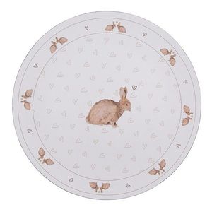 Bílý servírovací talíř s motivem králíčků a srdíček Bunnies in Love - Ø 33*1 cm BSLC85 obraz
