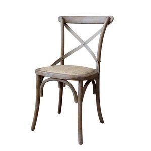 Přírodní dřevěná židle s ratanovým výpletem Old French chair - 45*40*88 cm 41034200 (41342-00) obraz
