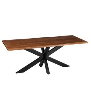 Tmavě hnědý obdélníkový jídelní stůl s deskou z akáciového dřeva Gerard Acacia - 200*90*76 cm 23908 obraz