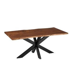 Tmavě hnědý obdélníkový jídelní stůl s deskou z akáciového dřeva Gerard Acacia - 180*90*76 cm 23907 obraz