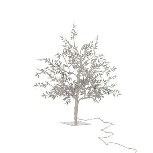 Dekorace stříbrný svítící stromeček Tree leaves silver S - Ø 25*56 cm 6636 obraz