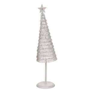 Dekorace bílý antik drátěný vánoční stromeček Tree - Ø 10*40 cm 97330 obraz