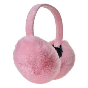 Růžové chlupaté dívčí klapky na uši JZCEW0024P obraz