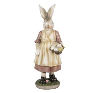 Dekorace králičí mamka s košíčkem vajíček - 14*11*38 cm 6PR4024 obraz