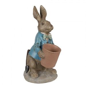 Dekorace králík s květináčkem - 26*21*46 cm 6PR5038 obraz