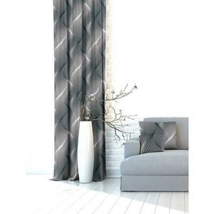 Závěs dekorační nebo látka, OXY Waves, šedý, 150 cm 150 cm obraz